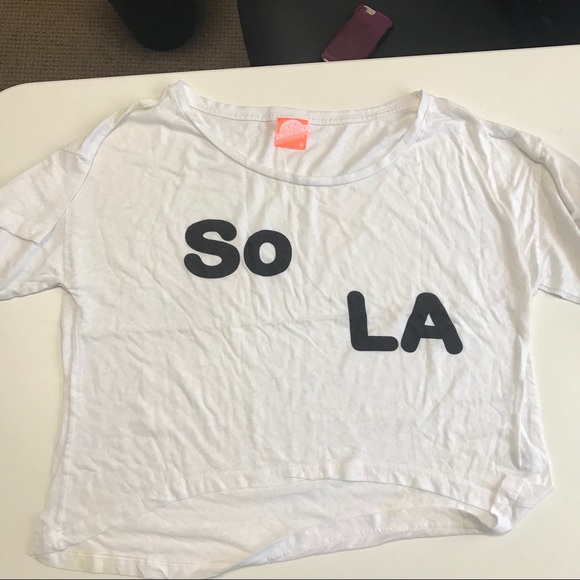 So LA Oversized Crop Top - Picture 1 of 4